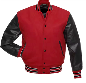 Chaqueta Universitaria Personalizada de Alta Calidad para Hombre, Último Diseño, Cuerpo de Lana, Mangas de Cuero, Chaqueta de Béisbol al por Mayor, Chaqueta Universitaria con Letras, Nueva - Product Image 4