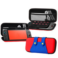 Étui de transport de voyage portable rigide de protection compatible avec la pochette de coque Nintendo Switch avec poches pour accessoires et jeux