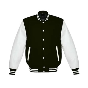 New OEM Custom Chain Chenille Patch Embroidery Vintage Baseball Letterman Varsity <b>Jacket</b> with Patchwork Cartoon Design for Men - Product Image 1