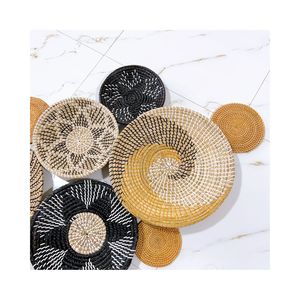 Juego de 5 Tapices de Pared Tejidos con Hierba Marina, Decoración Tradicional para el Hogar, Accesorios para Cocina y Sala de Estar, Vietnam - Product Image 6