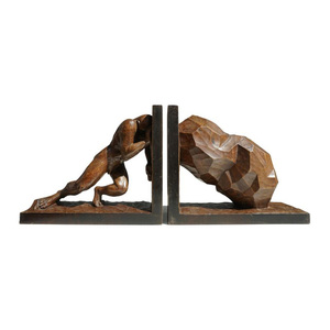 Modern Matte Finish Metal Bookend Set with Durable Build and Elegant Design for Home Office <b>Library</b> Decoration - Product Image 3