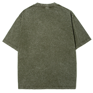 T-shirt oversize délavé à l'acide pour homme, style streetwear, 100% coton, look décontracté et urbain, vente en gros à prix abordable - Product Image 2