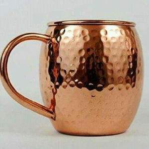Mug à boire en cuivre pur fait main, pour l'eau et ses bienfaits pour la santé, mug en cuivre martelé traditionnel pour la décoration de la maison à prix avantageux - Product Image 2