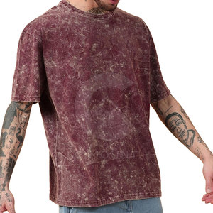Custom Logo Men Acid Wash T Shirt Oversized Vintage Streetwear Cotton Tee Top Trending 2026 Wholesale Supply - Product Image 2