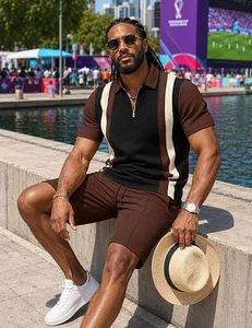 Conjunto de Camiseta y Pantalones Cortos para Hombre, Estilo Casual, Deportivo, de Secado Rápido, Ecológico, Tallas Grandes, Ropa Urbana de Verano, Proveedor de Ropa Personalizada - Product Image 4