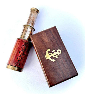 Telescopio Antiguo de Latón de 6 Pulgadas con Caja de Madera, Telescopio Náutico Vintage, Regalo Marino, Proveedor Mayorista OEM - Product Image 1