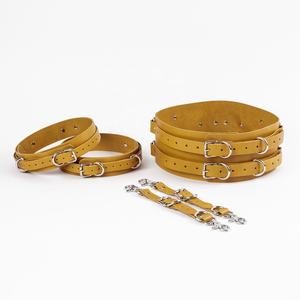 Ceinture BDSM Bondage et poignets de cuisse en cuir de vachette différentes couleurs BDSM-0060 - Product Image 6