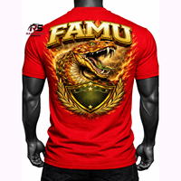 T-shirts graphiques FAMU personnalisés pour hommes et femmes, étiquette privée OEM, haute qualité, 100% coton, séchage rapide et respirant