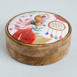 Wood Chapati <b>Storage</b> Box for Warm Rotis and Hygienic Food Keeping Wooden Chapati Box - Product Image 1