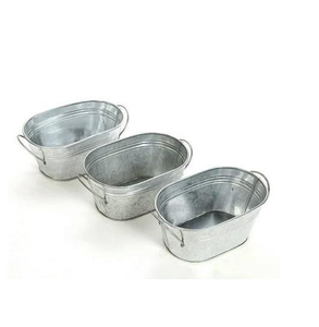 Paquete de 3 Macetas Rústicas de Metal para Suculentas, Macetas Vintage de Zinc Galvanizado con Lazo de Cuerda, Macetas Decorativas de Metal para Hogar y Jardín - Product Image 3