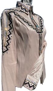 Vêtements de spectacle Western personnalisés avec strass placés à la main et tissu taffetas extensible brodé - Product Image 5