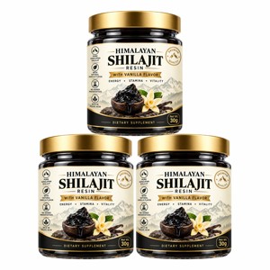 Résine de Shilajit ayurvédique de l'Himalaya 30g avec saveur vanille, qualité alimentaire, fournisseur en gros d'Inde - Product Image 1