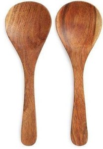 Juego de utensilios ecológicos para servir ensaladas, cuchara y tenedor de bambú natural para servir comida, decoración de cocina y comedor. - Product Image 6