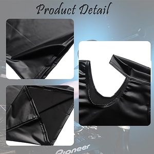 Chaleco de cuero sintético para hombre, camiseta sin mangas brillante informal, estilo motociclista moderno, cuello redondo con botones - Product Image 4