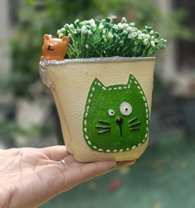 Maceta pequeña tipo bolsa, moderna, decorativa para el hogar y jardín, precio al por mayor, regalo, macetas de poliresina para decoración moderna del hogar - Product Image 1