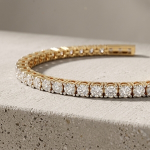 Cultivate Diamond 2mm Tennis Bracelet 18K <b>Solid</b> <b>Gold</b> VVS VS DEF Colour Box Setting Secure Clasp Lab Grown Ethnic Style Everyday - Product Image 2