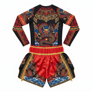 Conjunto de Muay Thai Personalizado al por Mayor, Pantalones Cortos de Boxeo, Trunks, Equipo de Kickboxing MMA, Rash Guard, Proveedor OEM - Product Image 6