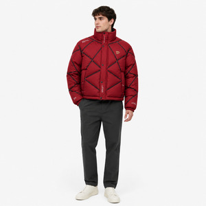 Men’s Outdoor Puffer Jacket Lightweight Warm Insulated Waterproof Winter Coat Custom Logo Factory - Product Image 4