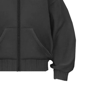 Sweat à capuche personnalisé pour homme, style Ninja masqué, en coton épais, patchwork, double capuche, zippé, cagoule, effet délavé à l'acide - Product Image 3