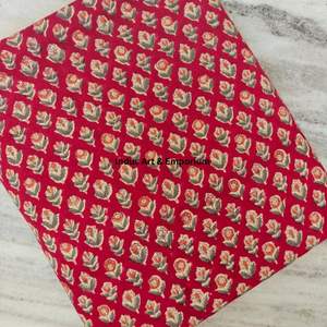 Tela de Algodón Cambray Estampada a Bloques 60x60, Tela de Algodón con Estampado Tradicional Jaipuri - Product Image 3