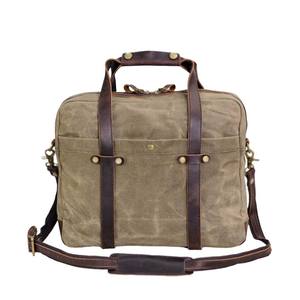 Sacoche Professionnelle pour Ordinateur Portable, Sac de Bureau en Toile Durable avec Doublure en Coton, Grande Capacité, Organisateur Portable pour Hommes - Product Image 2