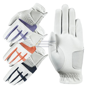 Gants de golf personnalisés OEM unisexes en cuir Cabretta respirant, ajustement flexible, accessoires de golf professionnels haute performance - Product Image 1