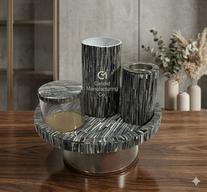 Juego de quemador Bakhoor con incrustaciones de hueso de lujo-Soporte de incienso árabe hecho a mano para Oud y aromaterapia (Caja de regalo incluida) - Product Image 1