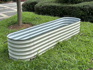 Grand lit de jardin surélevé en métal galvanisé profond pour pot de fleurs d'extérieur pour la plantation d'herbes végétales décoratives pour la maison - Product Image 5