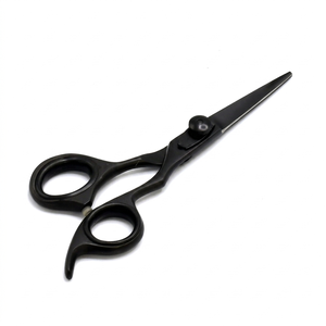 กรรไกรตัดผมใบมีดคมสแตนเลสแบบมืออาชีพสีดำ 5.75 นิ้ว อุปกรณ์เสริมสวย - Product Image 1