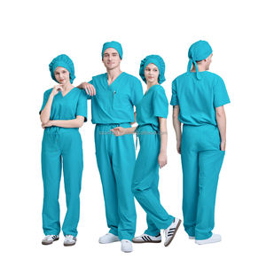 Tenues médicales personnalisées pour médecins et infirmières, ensembles unisexes en tissu Spandex et tissu peigné, pour hôpitaux - Product Image 6