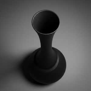 Elegant Matte <b>Black</b> Metal <b>Flower</b> <b>Vase</b> Featuring A Slim Neck And Rounded Base Design For Sophisticated Modern Interior Decoration - Product Image 4