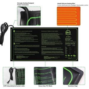 Tapis chauffant pour semis IP67 étanche 17,5W pour la propagation des plantes, coussin chauffant hydroponique pour semis, serres agricoles - Product Image 2