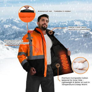 Style Custom Logo And Size Workwear Comfortable Working Safety <b>Jacket</b> For Men's High Visibility Reflective Breathable Heavy Duty - Product Image 6