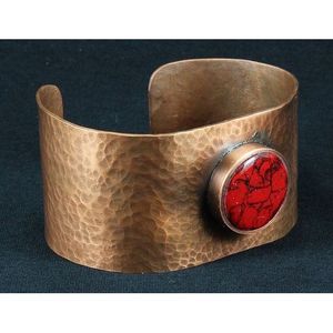 Bracelet en cuivre artisanal, bijoux uniques faits à la main - Product Image 1