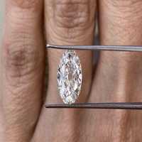 Diamant CVD antique de type Moval, taillé en laboratoire, 3,01 carats, poli à la main en Inde, pour la fabrication de bijoux (bagues, boucles d'oreilles)