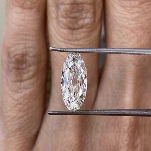 Diamante CVD de corte Moval antiguo, cultivado en laboratorio, 3.01CT, pulido a mano en India, para la fabricación de joyas, para anillos y pendientes. - Product Image 3