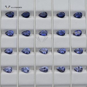 Piedra de iolita azul Natural de 7mm y 10mm, forma de pera facetada, fabricante de piedras preciosas sueltas de iolita de la mejor calidad, todos los tamaños personalizados disponibles - Product Image 2