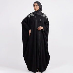 Prix de gros Nouvelle Abaya modeste droite en mousseline unie simple, Robe islamique de soirée/formelle pour femmes musulmanes, Taille personnalisée naturelle - Product Image 1