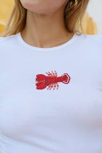 เสื้อกล้ามผ้าฝ้ายริบบิ้นปักลายผลเลมอนสีเหลืองสำหรับผู้หญิง สไตล์ลำลอง ใส่สบายช่วงฤดูร้อน แบบครอป ไม่มีแขน ส่งตรงจากโรงงาน - Product Image 5