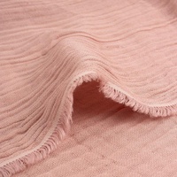 Coton fait à la main nouveau Double couches crêpe 100% gaze de coton froissé mousseline plaine couverture pour bébé literie et emmaillotage