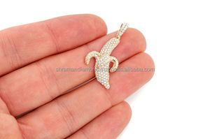 Collar con Colgante de Plata 925 Chapado en Oro, Diseño de Moda, Personalizado, con Forma de Piel de Plátano, Serie de Frutas con Piedras Naturales, para Niños - Product Image 3
