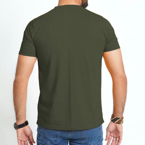 Camiseta de Manga Corta para Hombre, 100% Algodón, Tejido Grueso, Talla Grande, Transpirable, con Impresión Frontal Personalizada, Venta al Por Mayor - Product Image 2