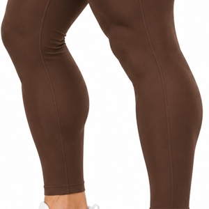 Leggings ajustés taille haute pour hommes, confortables, sculptants, en tissu extensible flexible, finition lisse et soignée - Product Image 6
