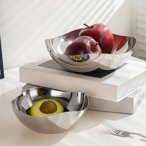 Bol mélangeur en acier inoxydable de qualité supérieure, article de cuisine très vendu, compatible lave-vaisselle, bol de rangement pour fruits et légumes - Product Image 5