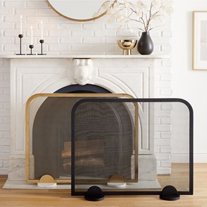 Malla Metálica Suave para Chimenea, Protector de Chispas Independiente, Resistente al Calor, Escudo Protector para Hogar, Diseño Contemporáneo - Product Image 2