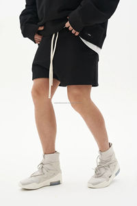 กางเกงขาสั้นสำหรับเล่นกีฬาแนวสตรีทของผู้ชายกางเกงขาสั้นผ้าฝ้ายเฟรนช์เทอร์รี่ทำจากผ้าฝ้ายสไตล์วินเทจสีพื้นสำหรับวิ่ง - Product Image 6