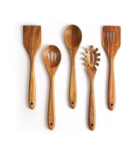Solid Wood Wooden Serving <b>Spoon</b> 10ml Party Use Durable Eco-Friendly Kitchen Tool for Stirring Mixing Rice Curry <b>Soup</b> Sauce - Product Image 2