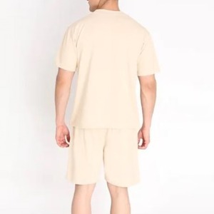 Ensemble deux pièces tendance 2026 pour hommes – Maillot et short de football en coton jersey – Disponibilité en gros – Survêtement unisexe - Product Image 3