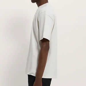 Nouveaux arrivages : T-shirts streetwear pour hommes, coupe ample, épaules tombantes, 220 GSM, 100% coton bio, personnalisez votre propre design. - Product Image 3