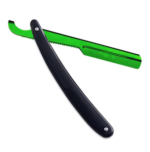 Navaja de Afeitar Recta de Acero Inoxidable con Mango de Plástico, Herramienta Manual de Afeitado de Una Sola Cuchilla para Hombres, Uso en Barberías - Product Image 5
